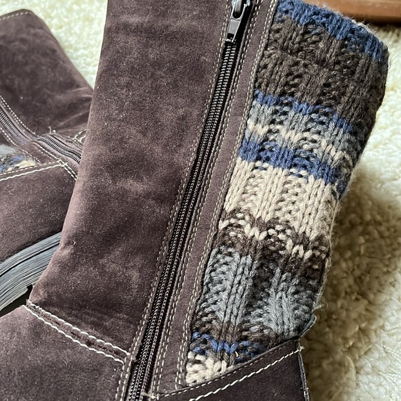Mukluks Knit & Faux Suede Boots Sz8 - Picture 5 of 16